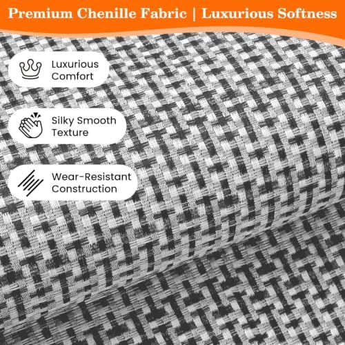 StepRite Kitchen Rugs, Kitchen Mats for Floor, 70"x20" Non-Slip Machine-Washable Kitchen Throw Rug, Light Grey