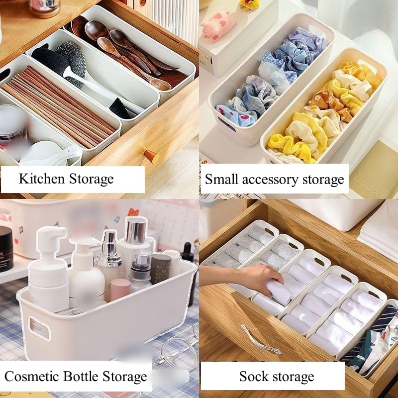 Multi-purpose small storage bins PP plastic 10.3x3.9x3.2 inch (3)