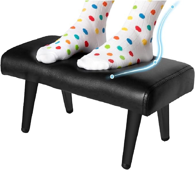 Waterproof Stool Foot Rest & Ottoman,1-3Pack,Ergonomic Non-Slip Foot Ring,Universal Replacement for Salon Barber Spa Chairs (Black, 1 PC)