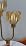 Lightdot Mid Century Modern Table Lamp Dimmable Amber Glass Vintage Lamp