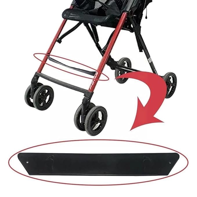 Black Stroller Footrest Replacement Adjustable Stroller Extension Footboard Strollers and for Babies Pushchair Seat Liners, Car Seat Foot Rest for Toddlers, Baby Replacement Parts (37cm)
