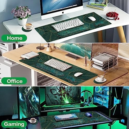 Desk Mat, Large Gaming Mouse Pad with Wrist Rest, 4 in1