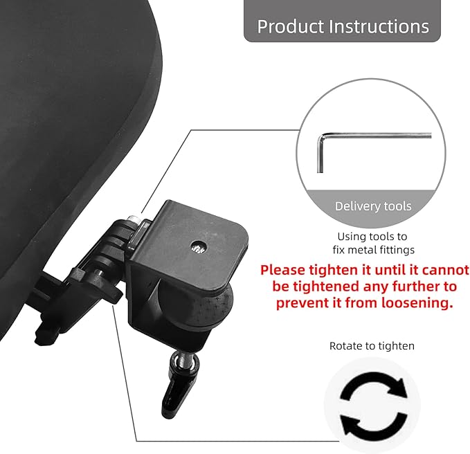 Memory Foam Headrest Attachment for Office Chair, Attachable Chair Head Rest, Desk Chair Neck Support, Elastic Sponge Head Pillow Adjustable Height and Angle (Black)