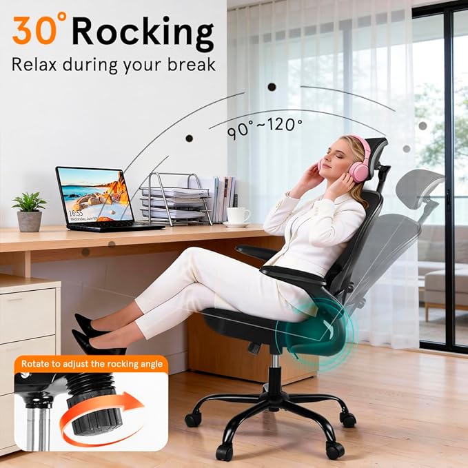 Office Chair, Gaming Chair Desk Chair Comfy Computer Chair Ergonomic Office Chair Mesh Office Chair 400 lbs with Lumbar Support Rolling for Gaming Home and Office