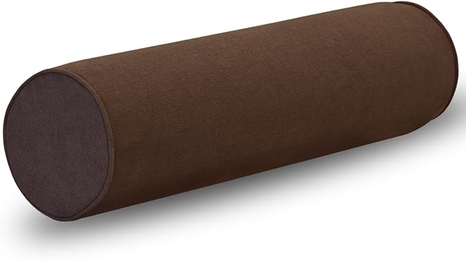 Cylinder Round Memory Foam Support Pillows Cervical Neck Roll Pillow with Pillowcase Soft, Comfortable and Breathable for Sleeping, Chair, Car, Sofa，Travel Coffee-24X6