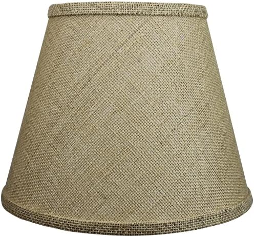 FenchelShades.com Lampshade 6" Top Diameter x 10" Bottom Diameter x 8" Slant Height 6x10x8" with Spider Attachment Diameter 0.4 Inch for Lamps with a Harp (Burlap Natural)