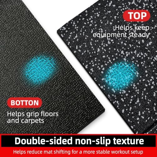 GymCope Foldable Treadmill Mat for Hardwood Floors Carpet, 6mm Exercise Mat