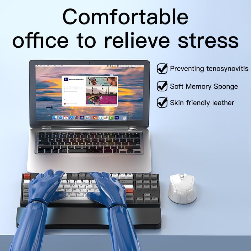 GK GAMAKAY 14.17'' Keyboard Wrist Rest Pad with Cleaning Tool Kit
