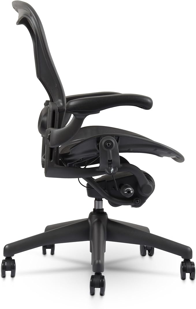 Certified Refurbished Aeron Chair Size B | Fully Adjustable Ergonomic Mesh Office Chair with Lumbar Support, Tilt Limiter, and Roller Index Arm Adjustments (NO HEADREST)