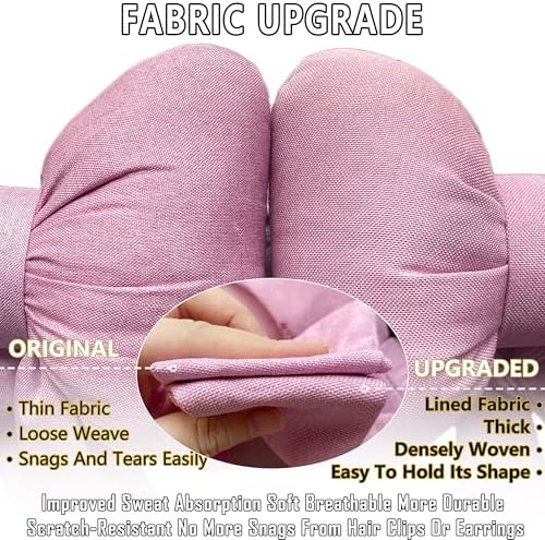 2PCS Chic Car Headrests with Bow-Shaped Cotton Linen Bowknot Neck Pillows for Cozy Road Trip & Cute Interior Decoration (Black)