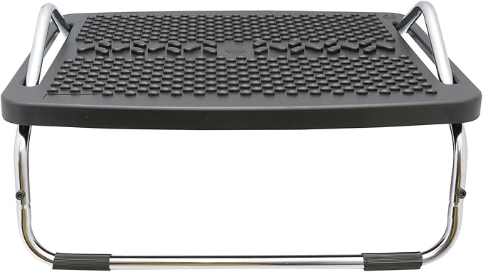Under The Desk Ergonomic Tilt Adjustable Foot Rest Metal Support with Massage Textured SY-ACC65065