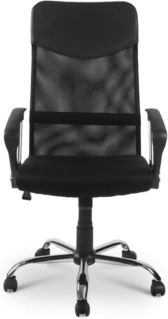 Mesh Office Chair for Home, Ergonomic Swivel Desk Chair with Armrests and Castors, Breathable, Adjustable