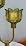 Flower Table Lamp for Bedroom Dimmable Vintage Green Glass Lamp