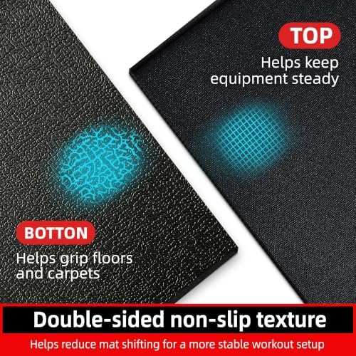 GymCope Foldable Treadmill Mat for Hardwood Floors Carpet, 6mm Exercise Mat