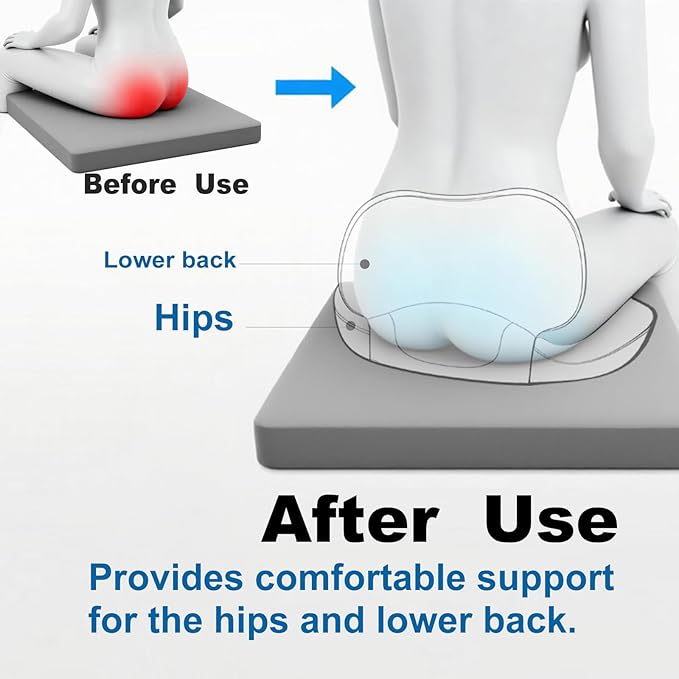 Memory Foam Seat Cushion for Office Chair, Wheelchair Cushions,Hemorrhoid Pillow,Lower Back Support,Bed Sore Cushions for Butt,Cushion for Coccyx Pressure Relieves,Washable Cover.(Set-Black)
