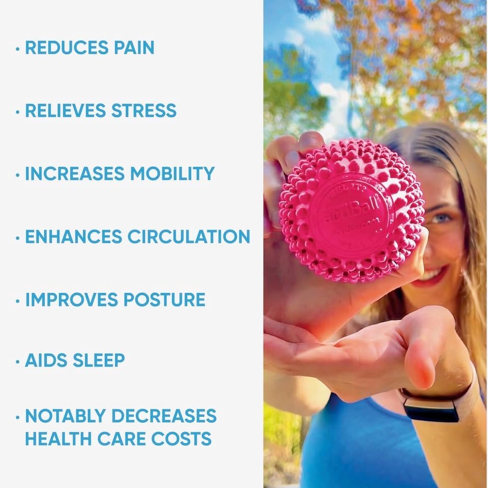 Dr. Cohen's acuProducts Heatable Deep Tissue Massager for Muscle Injury Recovery (acuBall Large - Pink)