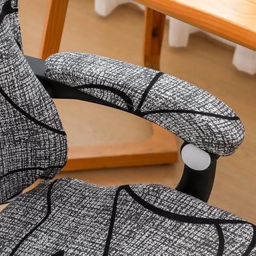 FORCHEER Gaming Chair Cover with Armrest Covers Printed Stretch Racing Computer Chair Slipcover Set Washable 4 Pieces