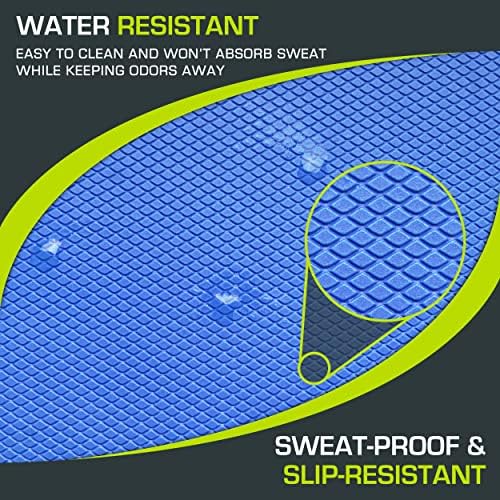 ProsourceFit Exercise Balance Pad – Non-Slip Cushioned Foam Mat & Knee Pad for Fitness and Stability Training, Yoga, Physical Therapy 15.5”x12.75”, Blue