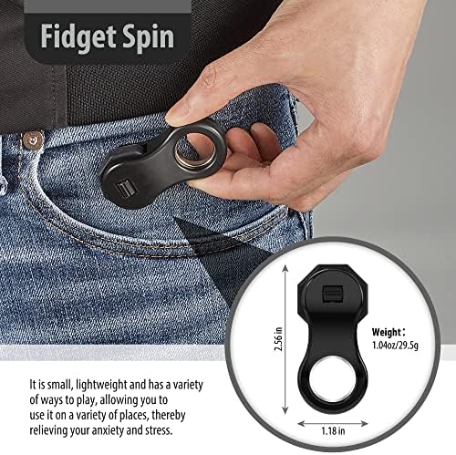 Yolscue 2 Pack Fidget Toy,Fidget Spinner Toy for Adults and Kid,Gifts Suitable for Children with Autism and ADHD,Quiet Office Desk Toy,Excellent for Relieving Stress and Anxiety Toys (Black & Yellow)