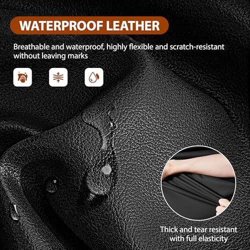 Rolling Bar Stool with Back Support & Wheels, PU Leather Brown