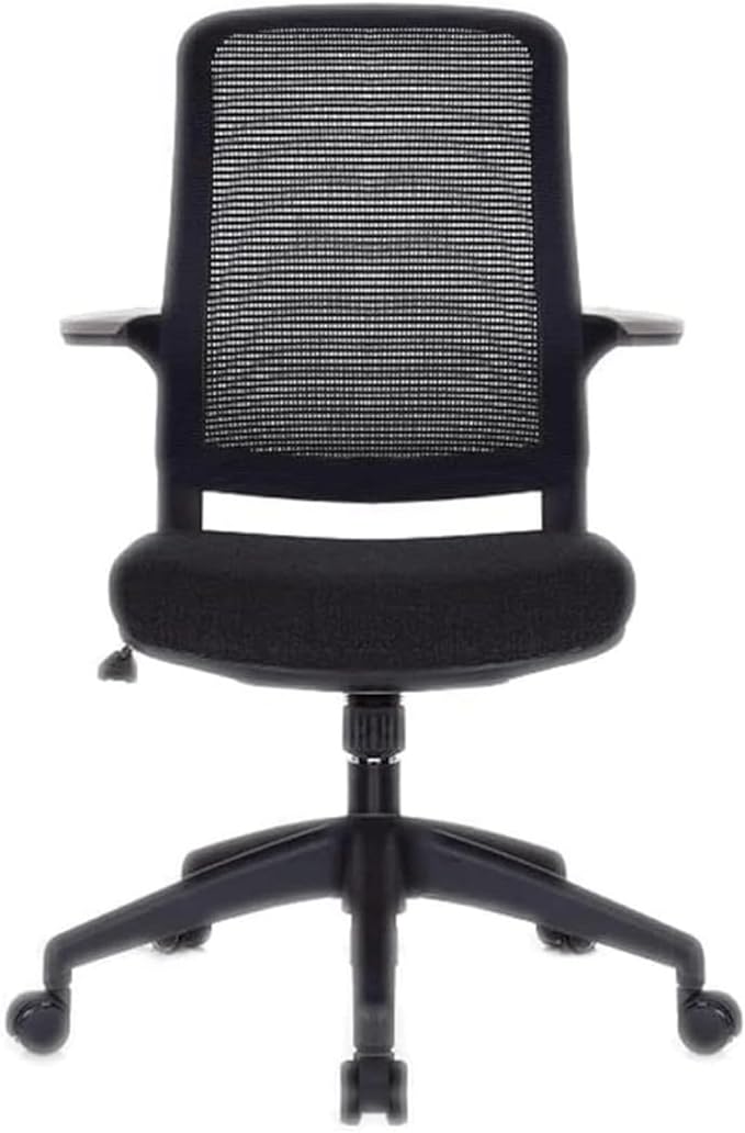 Office Chair with Breathable Mesh, 3-Layer Soft Cushion, Adjustable Recline (90-110°), Comfortable Desk & Gaming Chair for Home & Office (Black)