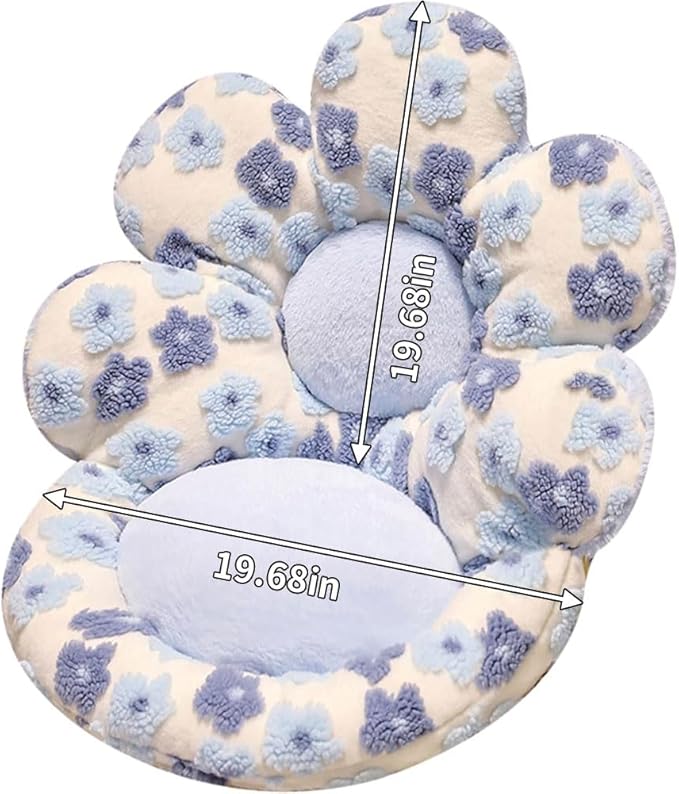 Flower Chair Cushion with Backrest Comfortable Office Chair Pad Student Dormitory Seat Cushion for Sedentary Group Home Decor