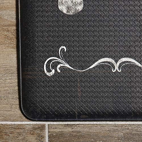 J&V TEXTILES Anti Fatigue Kitchen Mat - Kitchen Mat Cushioned Anti Fatigue, Kitchen Floor Mats Cushioned, Non Slip Waterproof Mat Standing Desk, 20x36x1/2 inches (Bless This Kitchen)