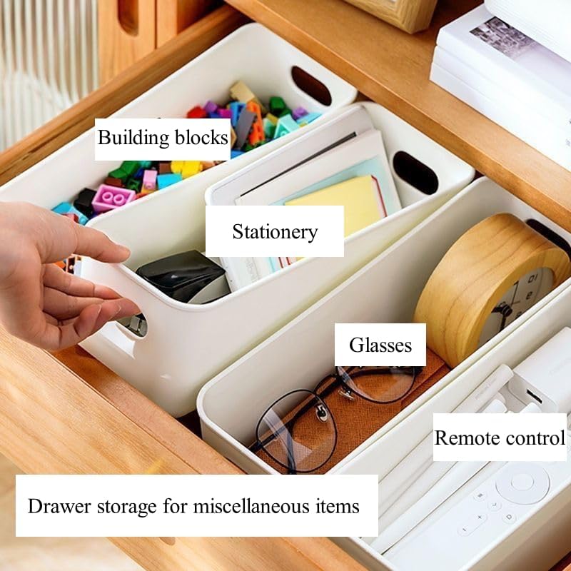 Multi-purpose small storage bins PP plastic 10.3x3.9x3.2 inch (3)