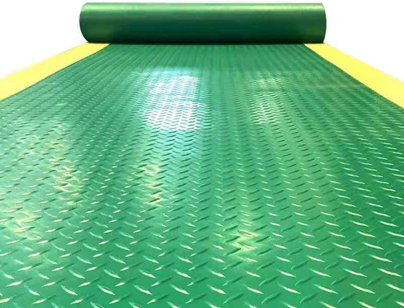 1 Pack Odorless Anti-Fatigue Mat Anti-Static Anti-Fatigue Inline Foot Mat (Green bottom yellow edge,0.6Mx0.45Mx20mm)