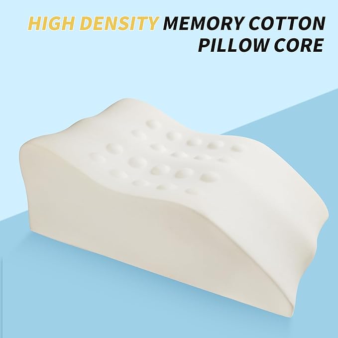 itcozy Leg Elevation Pillow with Soft Memory Foam, Wedge Pillow for Reading, Rest, Surgery, Relieves Back, Swelling, Hip, Knee Pain and Improves Blood Circulation