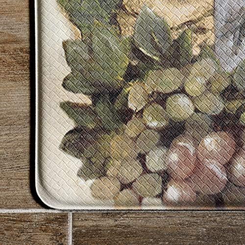 J&V TEXTILES Anti Fatigue Kitchen Mat - Kitchen Mat Cushioned Anti Fatigue, Kitchen Floor Mats Cushioned, Non Slip Waterproof Mat Standing Desk, 20x36x1/2 inches (Vino 10438)