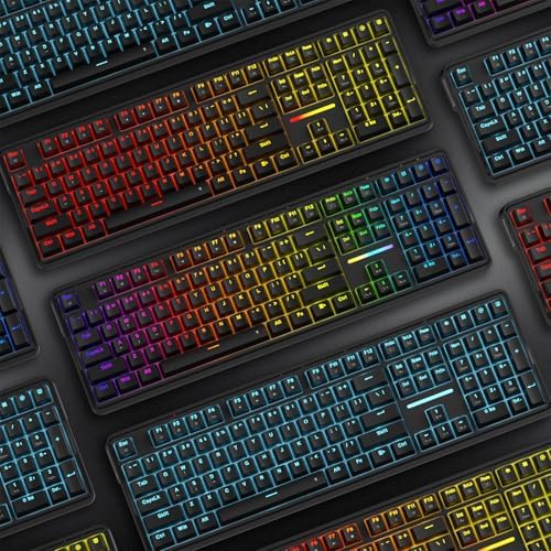 Redragon K745 Wired 108-Key Gasket RGB Gaming Keyboard, 4 Extra Hotkeys