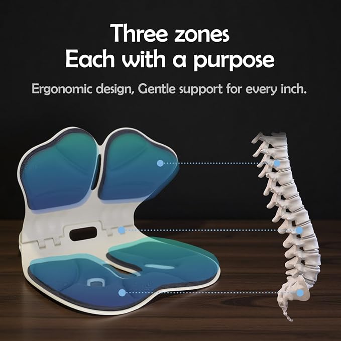 Lumbar Ergonomic Support for Office Chair Back Lumbar Support Ergonomic Back Support Pad Suitable for Office Chairs