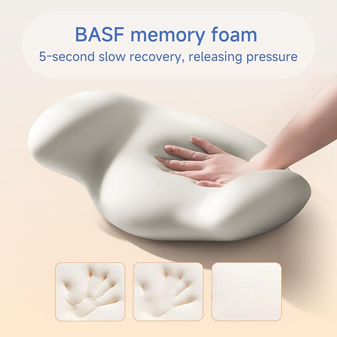 Lumbar Support Pillow for Office Chair, Extra Dense Memory Form Pillow Lumbar Pillow for Car, Back Support Pillow for Recliner Chair, Chair Back Support for Lower Back Pain Relief