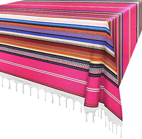 Xplanet 84 X 59 Inch Mexican Serape Blanket Bay Window Blanket, Mexican Tablecloth Serape Tatami Blanket Bed Blanket Table Cover Tapestry Blanket Picnic Mat for Mexican Party Wedding Decorations