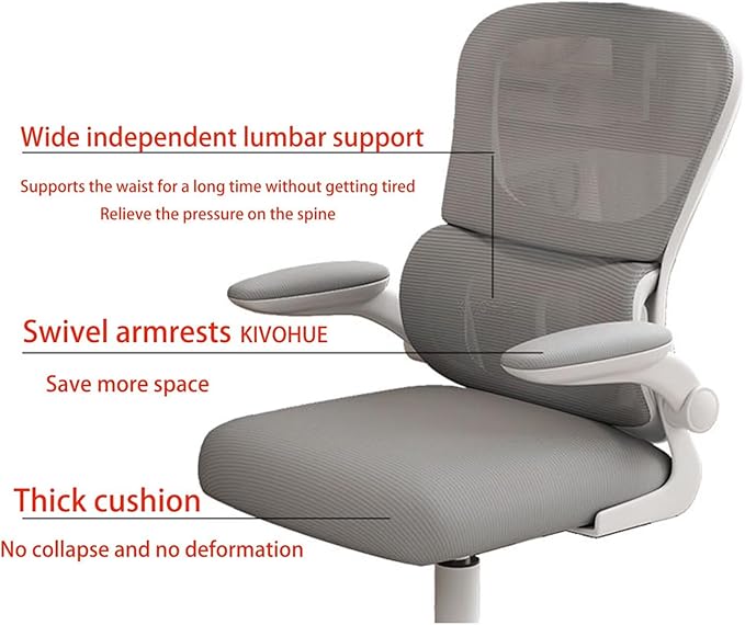 Ergonomic Mesh Office Chair - Swivel Desk Chair, Breathable Back, Adjustable Height & Lumbar Support