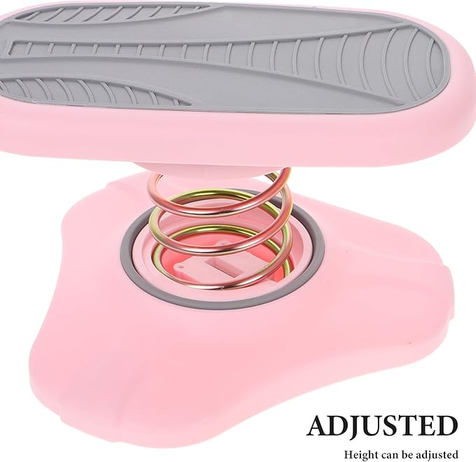 SECFOU 2pcs Pink Foot Rest Under Desk Ergonomic Foot Stool for Office and Airplane Travel with Rocking Base for Leg Comfort and Relaxation