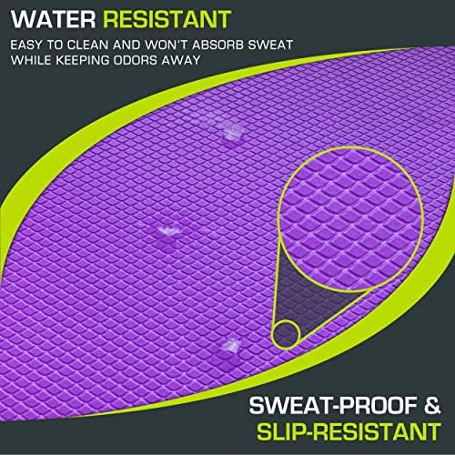 ProsourceFit Exercise Balance Pad – Large Cushioned Non-Slip Foam Mat & Knee Pad for Fitness, Stability Training, Physical Therapy, Yoga 15"x19", Purple