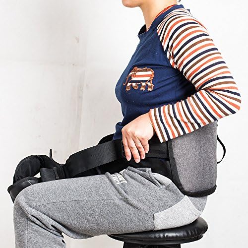Melo Lower Back Support Belt for All-Day Back Pain Relief, Posture Corrector Harness, Sciatica Relief, Improves Posture While Sitting, Ideal for Office, Home & Outdoor Use,Grey