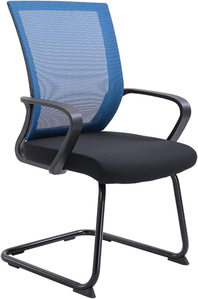 Mlaea Mesh Office Chairs, Comfortable Breathable Desk Chair with Lumbar Support, Executive Computer Reception Chair, 57 * 52 * 96CM(Color:Blue)