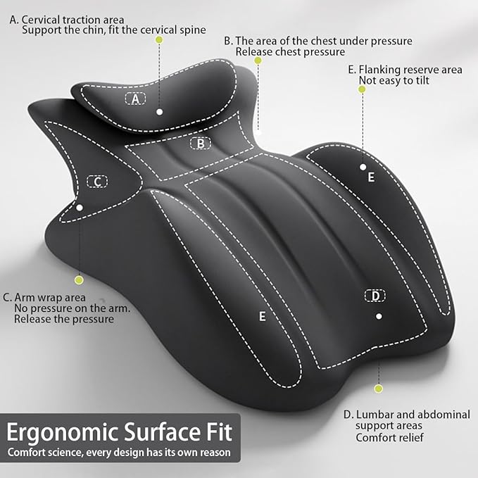 Memory Foam Wedge Pillow Couples Pillow - Intimacy Butt Pillow Cushion for Lumbar Support, 27° Lift Waterproof Posture Support Pillow Modern Style for Home Bedroom
