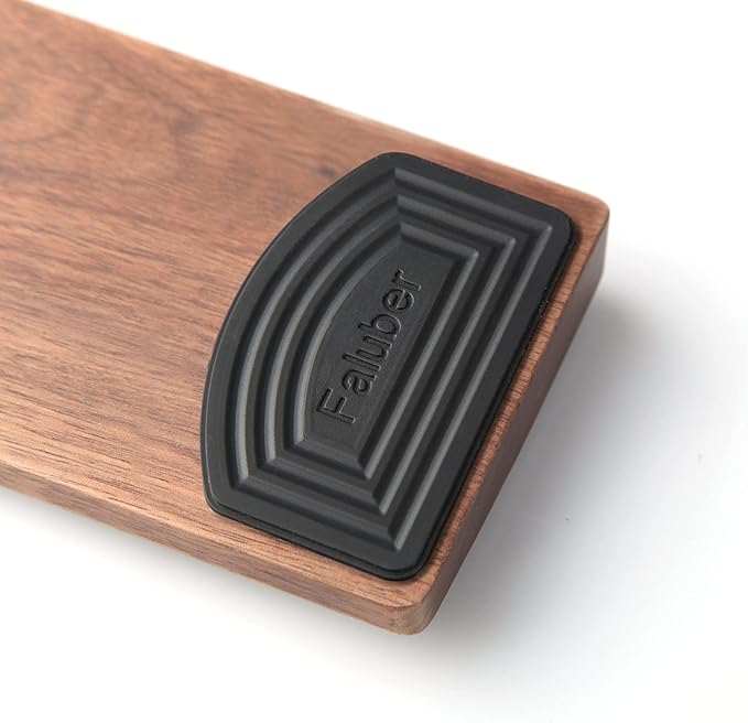 Faluber Wooden Wrist Rest, 12-inch Length and 20mm Thickness for Compact Keyboard, Walnut Wood Palm Rest, Ergonomic Design for Mechanical Gaming Keyboard, Stain Resistant (Small, Walnut Wood)