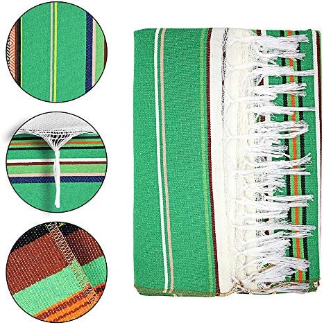 Xplanet 84 X 59 Inch Mexican Serape Blanket Bay Window Blanket, Mexican Tablecloth Serape Tatami Blanket Bed Blanket Table Cover Tapestry Blanket Picnic Mat for Mexican Party Wedding Decorations