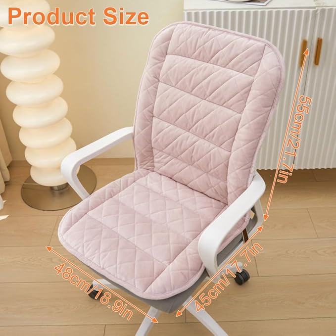 Office Chair Cushion Desk Chair Cushion Soft Seat Cushion Non-Slip Rocking Chair Pads with Ties High Back Chair Cushion for Office Car Home Dining Room Kitchen,100 * 48cm