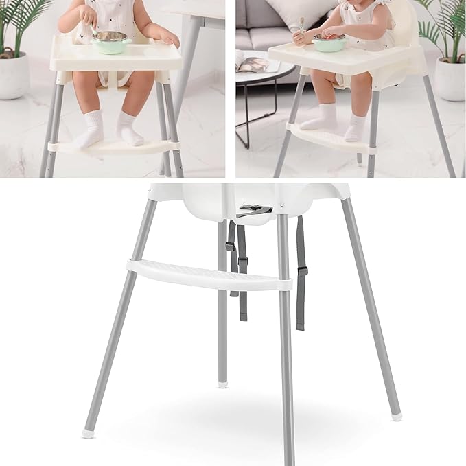 Generic High Chair Foot Rest, Adjustable, Non-Slip PP, Blue, Compatible with IKEA Antilop High Chair