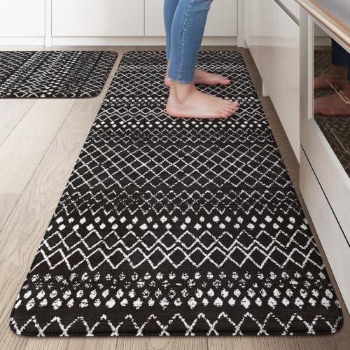 KIMODE Anti Fatigue Kitchen Mats for Floor,Cushioned Farmhouse Kitchen Rugs