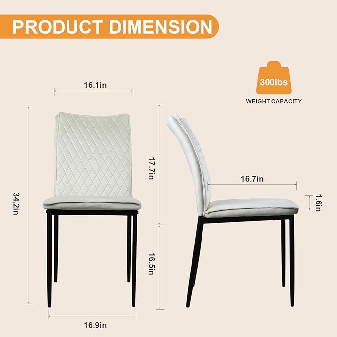 Lightdot Dining Chairs Set of 2, Velvet Comfortable Seats, Mid-Century Modern Living Room Chairs, Upholstered Kitchen Chairs with Wooden Legs and Padded Seat for Bedroom Office, Easy Assembly, Beige