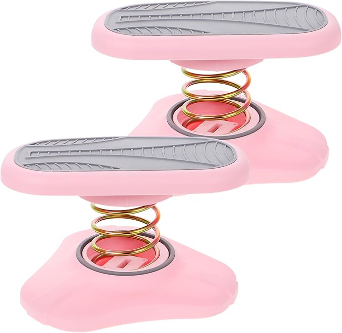 SECFOU 2pcs Pink Foot Rest Under Desk Ergonomic Foot Stool for Office and Airplane Travel with Rocking Base for Leg Comfort and Relaxation