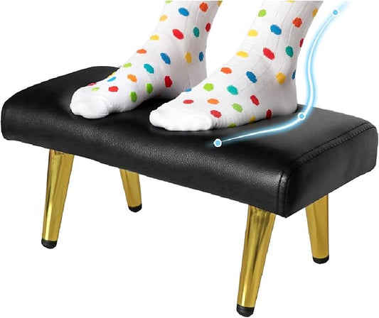 Waterproof Stool Foot Rest & Ottoman,1-3Pack,Ergonomic Non-Slip Foot Ring,Universal Replacement for Salon Barber Spa Chairs (Golden, 1 PC)