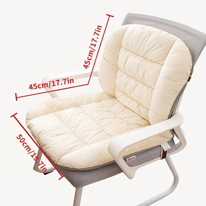Desk Chair Cushion Office Chair Cushions with Removable Cover Soft Seat Pad Dorm Seat Pad with Back Support Rocking Chair Cushions,90×50cm